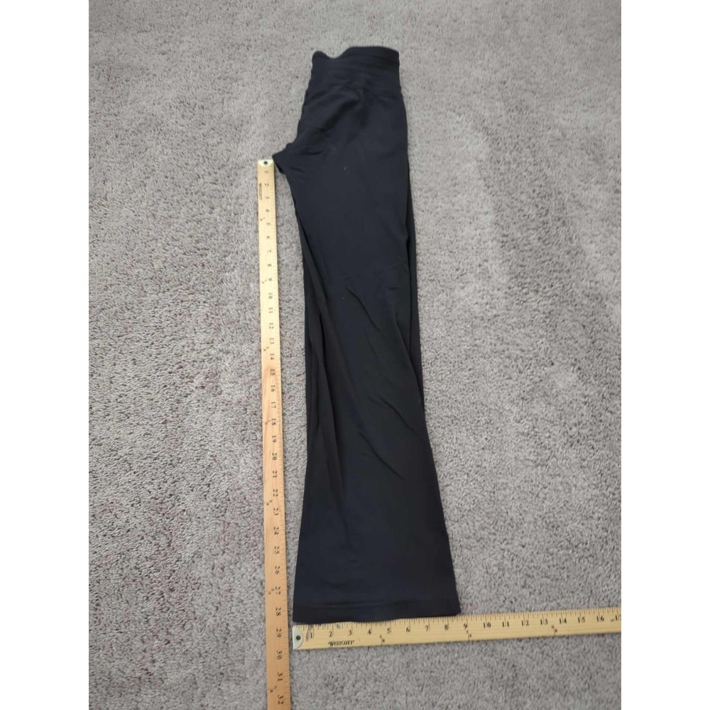 Prana Leggings Womens 25 Black Pull On Elastic Waist Low Rise Flared Gym - Picture 5 of 7